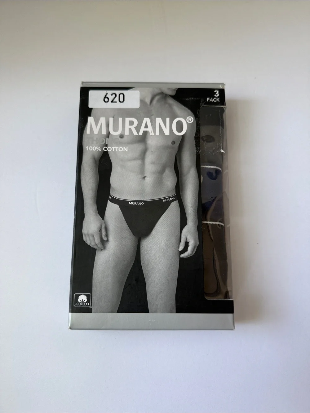 Murano Men's 3-Pack Briefs in Black, Navy, Brown #620